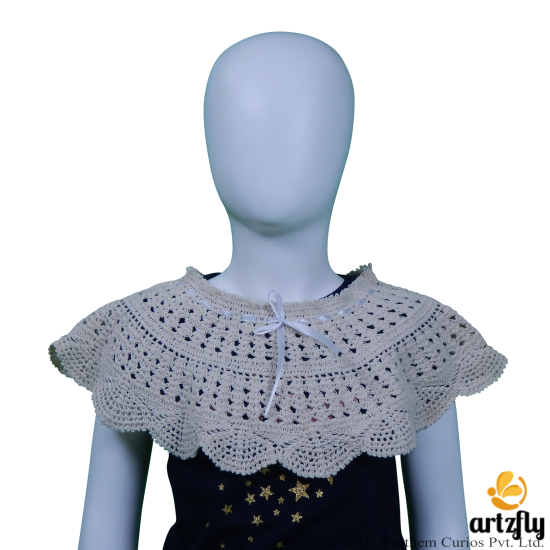 Ivory Cotton Crochet Cape Coat/Poncho For Toddlers Ivory Cotton Crochet Cape Coat/Poncho For Toddlers