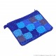 Knitted Cotton Wallet with Multi Color Blue Cyan Gray and Navy Blue Knitted Cotton Wallet with Multi Color Blue Cyan Gray and Navy Blue