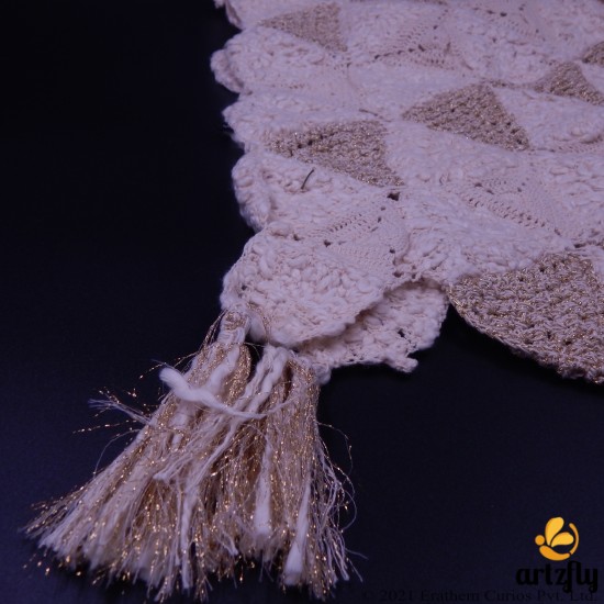 Crochet Cotton Stole/Shawl/Scarf