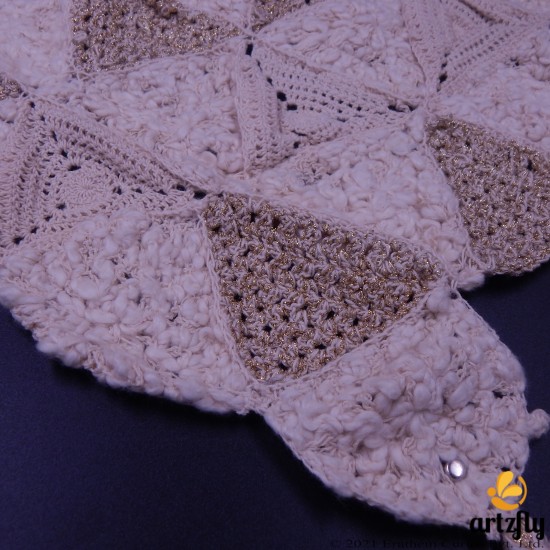 Crochet Cotton Stole/Shawl/Scarf