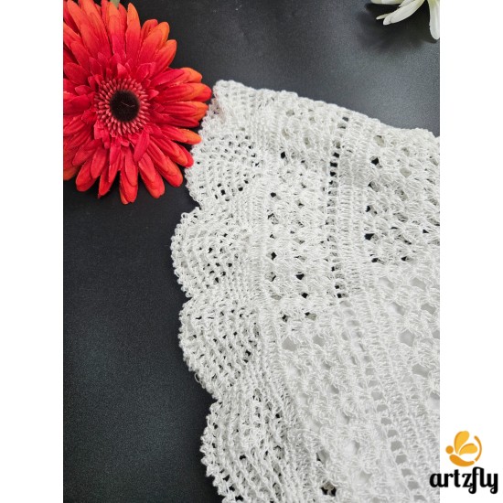 Ivory White Cotton Crochet Frock Ivory White Cotton Crochet Frock