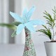 Crochet Sky Blue Lily Flower