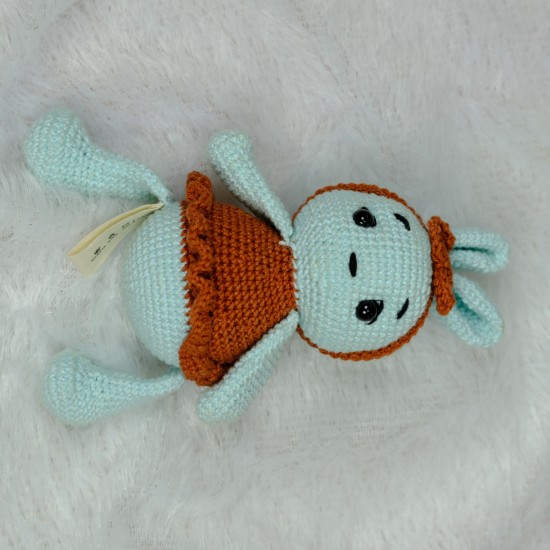 Handmade Sky Blue Rabbit Soft Toy Handmade Sky Blue Rabbit Soft Toy
