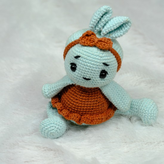 Handmade Sky Blue Rabbit Soft Toy Handmade Sky Blue Rabbit Soft Toy