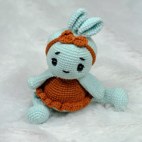 Handmade Sky Blue Rabbit Soft Toy Handmade Sky Blue Rabbit Soft Toy