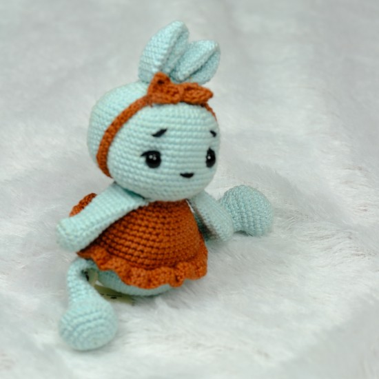 Handmade Sky Blue Rabbit Soft Toy Handmade Sky Blue Rabbit Soft Toy
