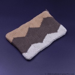 Multi Colour Crochet Cotton Wallet With Zipper Multi Colour Crochet Cotton Wallet With Zipper