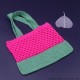 Cotton Knitted Applique Mini Bags For kids