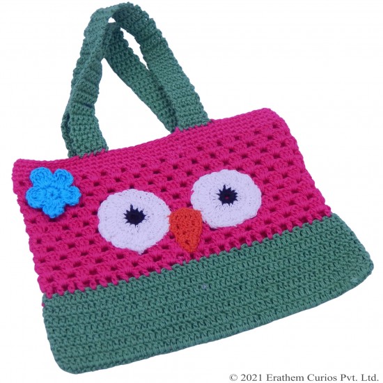 Cotton Knitted Applique Mini Bags For kids