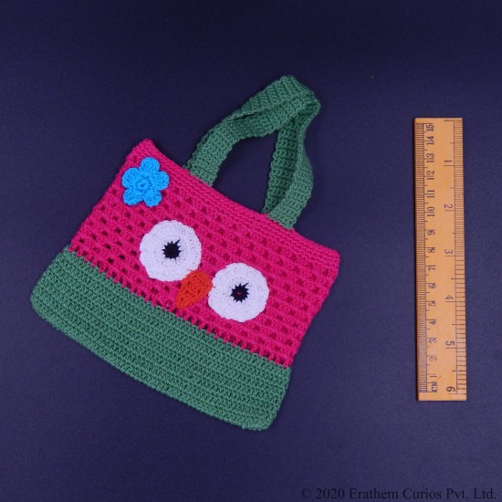 Cotton Knitted Applique Mini Bags For kids