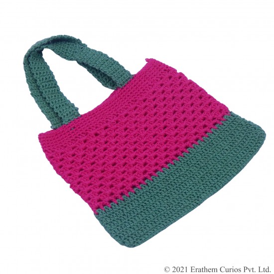 Cotton Crochet Mini Bag For Girls