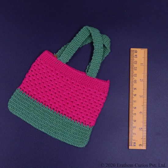 Cotton Crochet Mini Bag For Girls