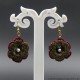 Lightweight Cotton Crochet Beaded Floral Drop Earring