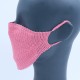 Pink Reusable Cotton Crochet Face Mask With Lining