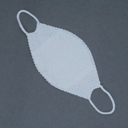 White Reusable Cotton Crochet Face Mask With Lining White Reusable Cotton Crochet Face Mask With Lining