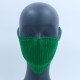 Dark Green Reusable Cotton Crochet Face Mask With Lining