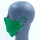 Dark Green Reusable Cotton Crochet Face Mask With Lining