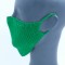 Dark Green Reusable Cotton Crochet Face Mask With Lining