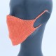 Orange Reusable Crochet Cotton Face Mask With Lining