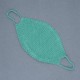 Light Green Reusable Crochet Cotton Face Mask With Lining