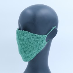 Light Green Reusable Crochet Cotton Face Mask With Lining Light Green Reusable Crochet Cotton Face Mask With Lining