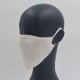 White Reusable Crochet Cotton Face Mask With Lining