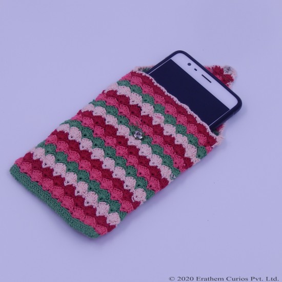 Crochet Cotton Thread Mobile Pouch or Coin purse