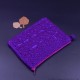 Crochet Cotton Violet Wallet With Zipper and Silk Lining