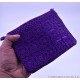 Crochet Cotton Violet Wallet With Zipper and Silk Lining