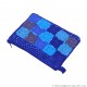 Knitted Cotton Wallet with Multi Color Blue Cyan Gray and Navy Blue