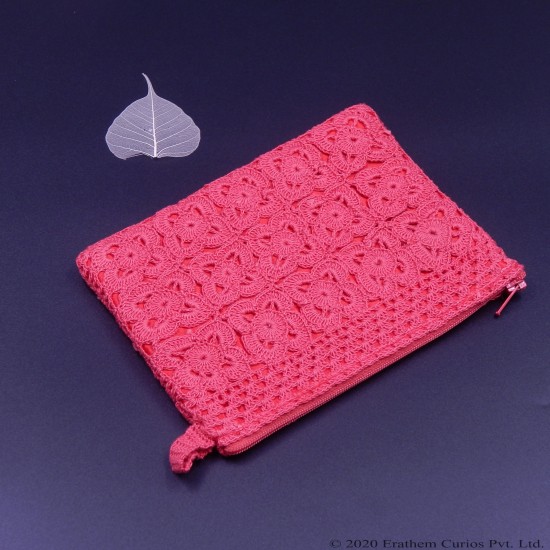 Crochet Cotton Wallet With Zipper