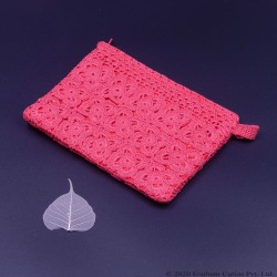 Crochet Cotton Wallet With Zipper Crochet Cotton Wallet With Zipper