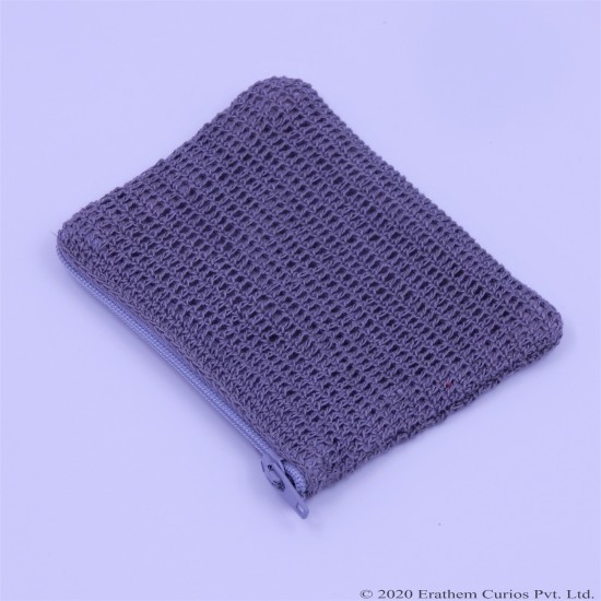 Cotton Crochet Mini Wallet With Zipper