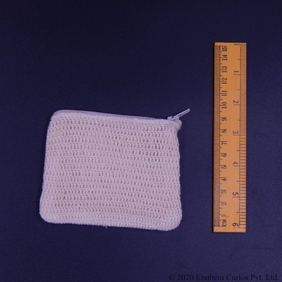 Mini Crochet Cotton Wallet With Zipper