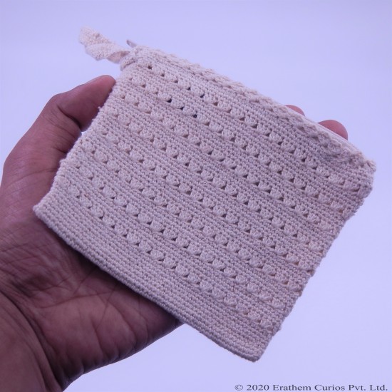 Crochet Cotton Mini Wallet With Zipper