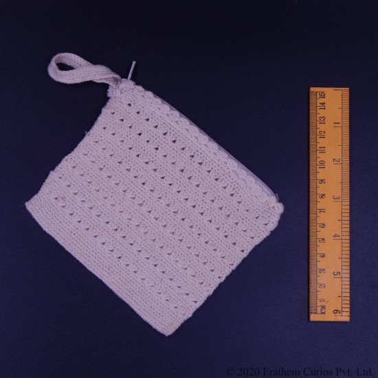 Crochet Cotton Mini Wallet With Zipper