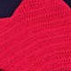 Red Cotton Crochet Heart Shape Wallet With Zipper