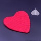 Red Cotton Crochet Heart Shape Wallet With Zipper