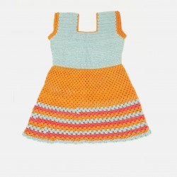 Premium Cotton Crochet Sleeveless Frock Dress For Kids Premium Cotton Crochet Sleeveless Frock Dress For Kids