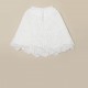 White Crochet Skirt For Kids