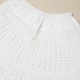 White Cotton Crochet Skirt 16 Inches For Kids