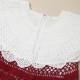 Maroon Crochet Cotton Cap Frock