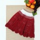 Maroon Color Cotton Crochet Skirt