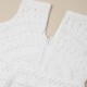 Cotton Crochet Sleeveless White 16 Inches Frock
