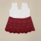 Maroon Crochet Cotton Cap Frock