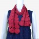 Crochet Maroon Cotton Scarf/Stole