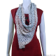 Crochet Off White Cotton Stole/Scarf for Women