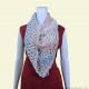 Crochet Off White Cotton Stole/Scarf for Women