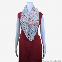 Crochet Off White Cotton Stole/Scarf for Women Crochet Off White Cotton Stole/Scarf for Women