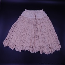 Ivory Crochet Cotton Skirt 20 Inches For Kids Ivory Crochet Cotton Skirt 20 Inches For Kids